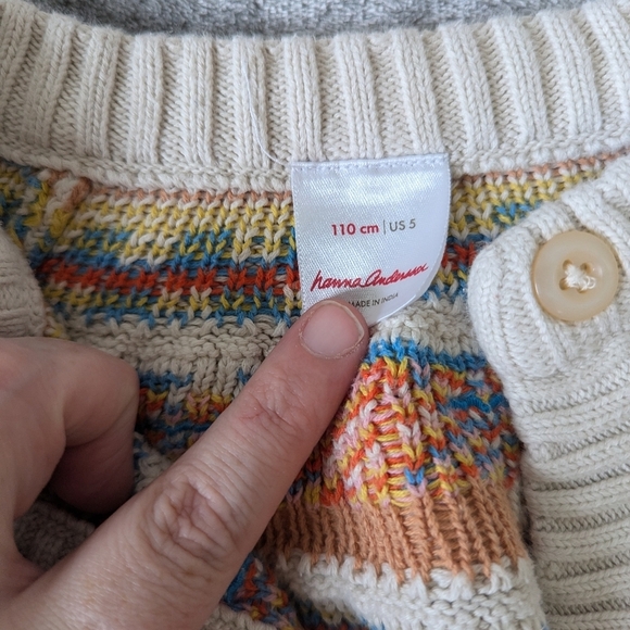 Hanna Andersson Hopscotch Cardigan Knit Hot Air Balloon Sweater - Picture 10 of 11